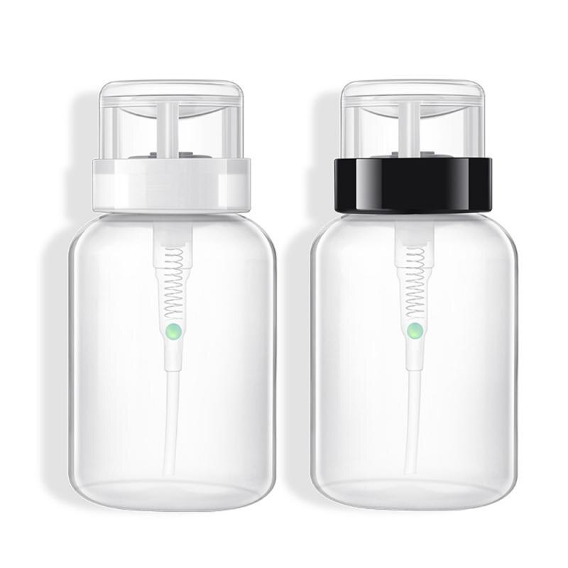 2 Pcs 200 Ml Nail-Art Lege Clear Nail Pomp Dispenser Cleaner Pompen Lege Fles Nagellak Remover pomp Dispenser: 2pcs random