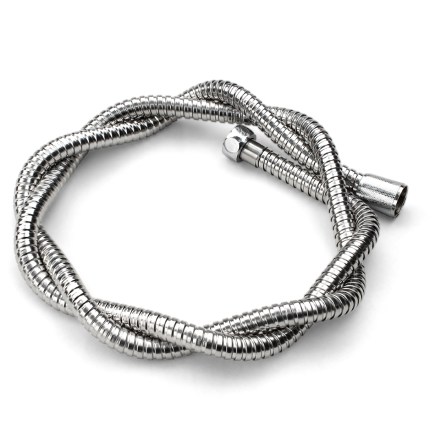 Zhangji Badkamer Douchekop Slang Houder Set 1.5M Chrome Plated 2 Meter Commen Pijp Met Geen Boor Beugel Douche hoofd Accessoire: 2 meter silver