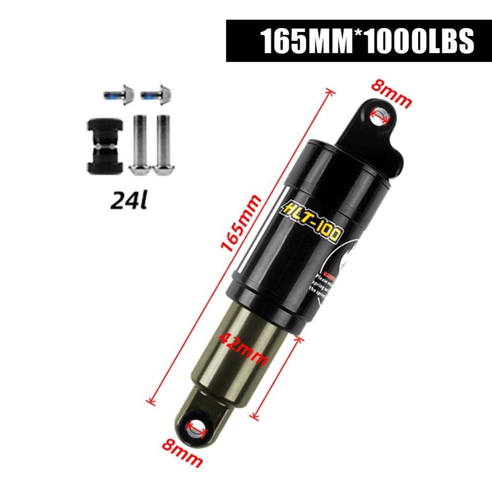 Hlt100 amortecedor traseiro da bicicleta 125mm/150mm/165mm/185mm 750/850/1000lbs choque mola de óleo para mtb mountain bike acessórios
