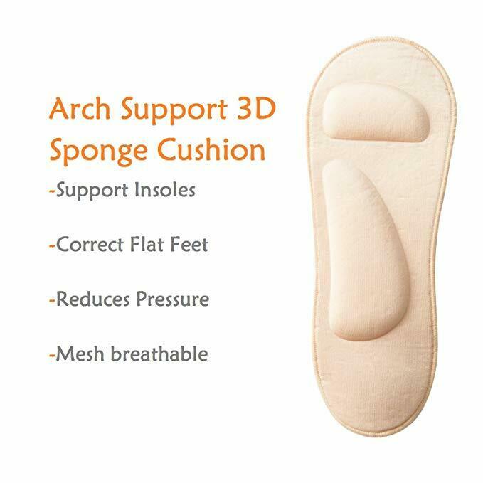 1 Pairs 3D Padded Women's Invisible No Show Nylon Socks Sponge Cushion Liner Sock Slippers