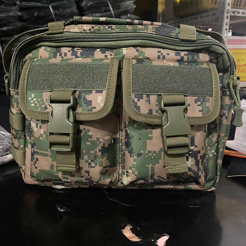 Oulylan Camouflage Shoulder Bag for Men Outdoor Crossbody Back Small Tool Bag USB Charging Handbag Sport Hiking Bag: WHITE