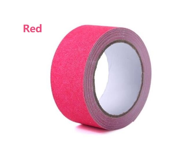 Nattfluorescerende sklisikker selvklebende pvc varseltape for trappegulv: Rød