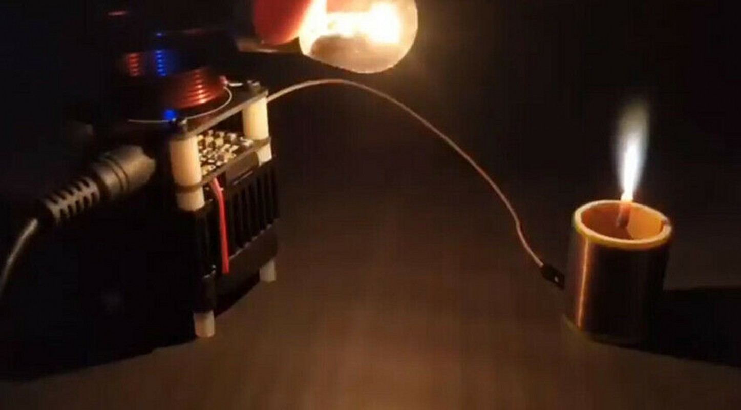 Tesla Coil Hfsstc Elektronische Kaars Hoge Frequentie Plasma Vlam Demo Diy 36-48V