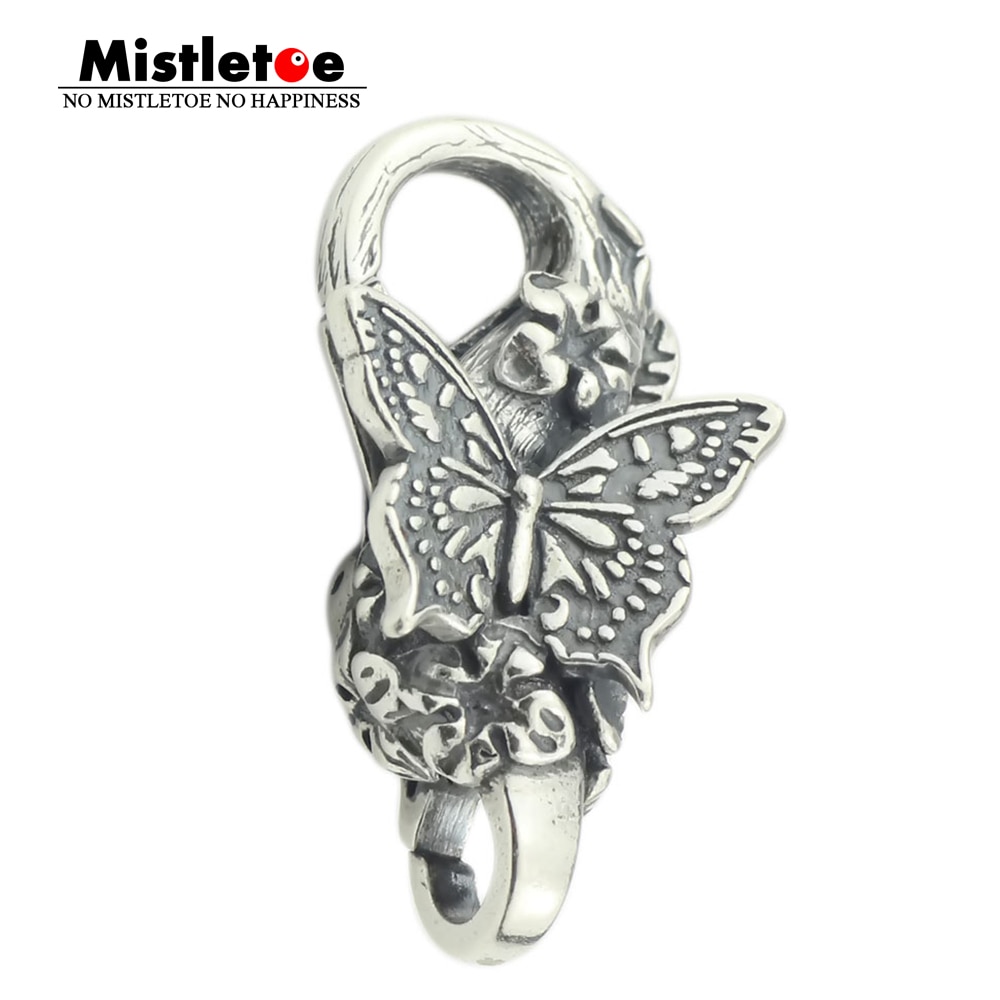 Gui 925 argent Sterling Papillon serrure Papillon bijoux européens