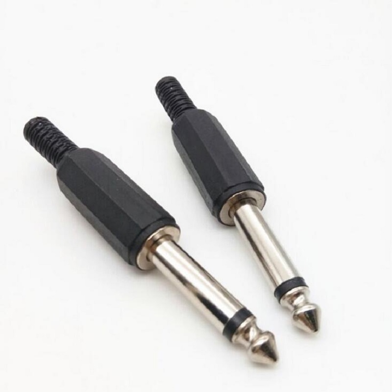 2/10/20PCS 6.35mm 2/3 pole Audio Jack Plug Hoofdtelefoon mannelijke Connector 6.35mm Stereo Headset jack Audio Kabel Aansluiting