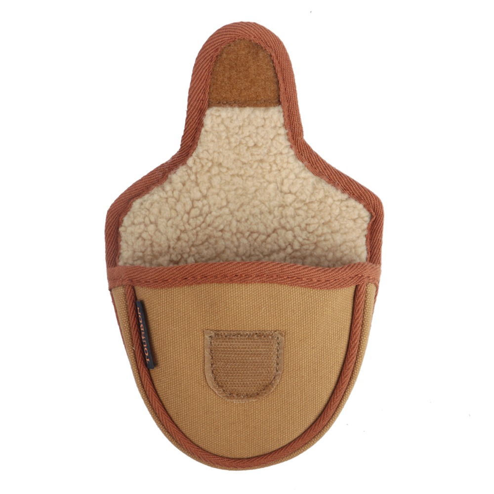 Tourbon Vintage Canvas &amp; Fleece Golf Mallet Putter Head Cover Golf Headcover Pouch Khaki Head Driver Protector
