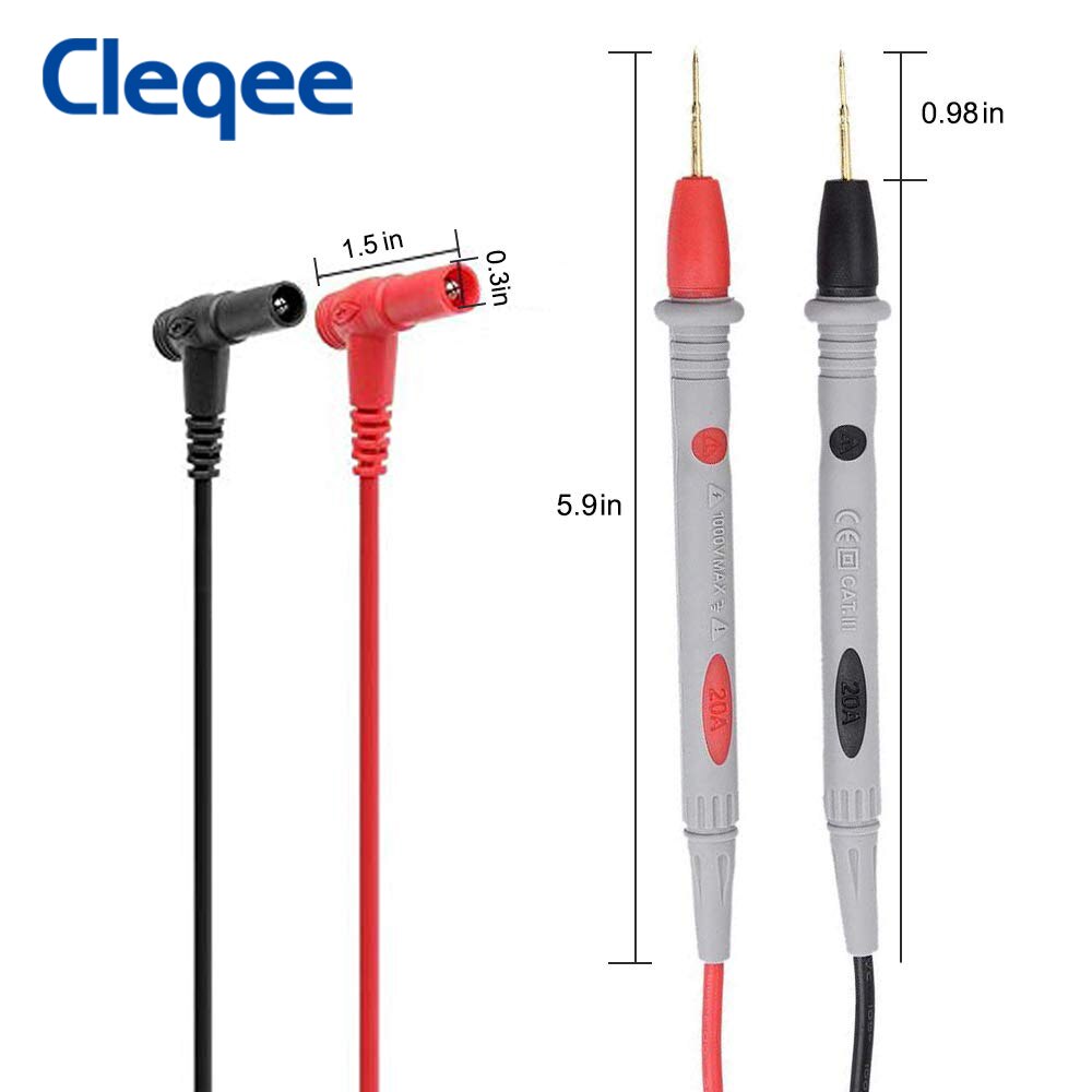 Cleqee Multimeter probes sharp needles test leads kits probe for digital multimeter cable feeler for multimeter 4mm Banana plug