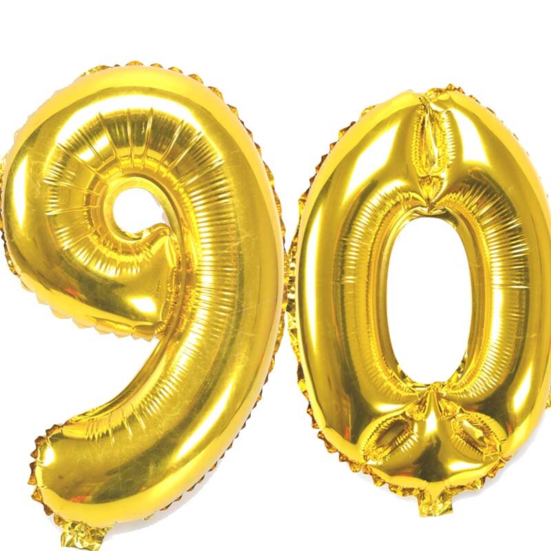 32 Zoll Anzahl Abbildung Folie Ballons 10 20 30 40 50 60 70 80 90 Jahre Erwachsene Alte Geburtstag Party jubiläum Dekoration Luft Ballon: 90