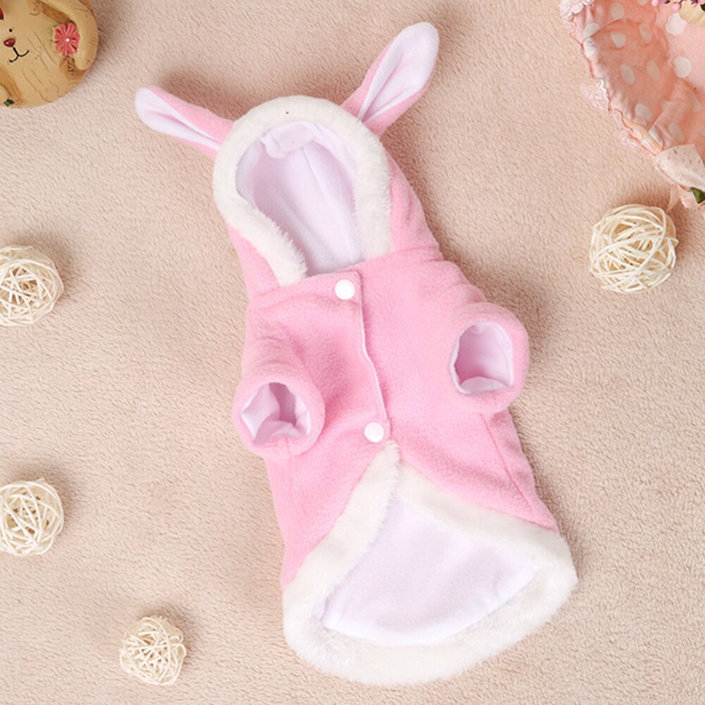 1PC Lovely Warm Pet Rabbit Outfit Cats Clothes Bunny Cosplay Costume Dog Clothes