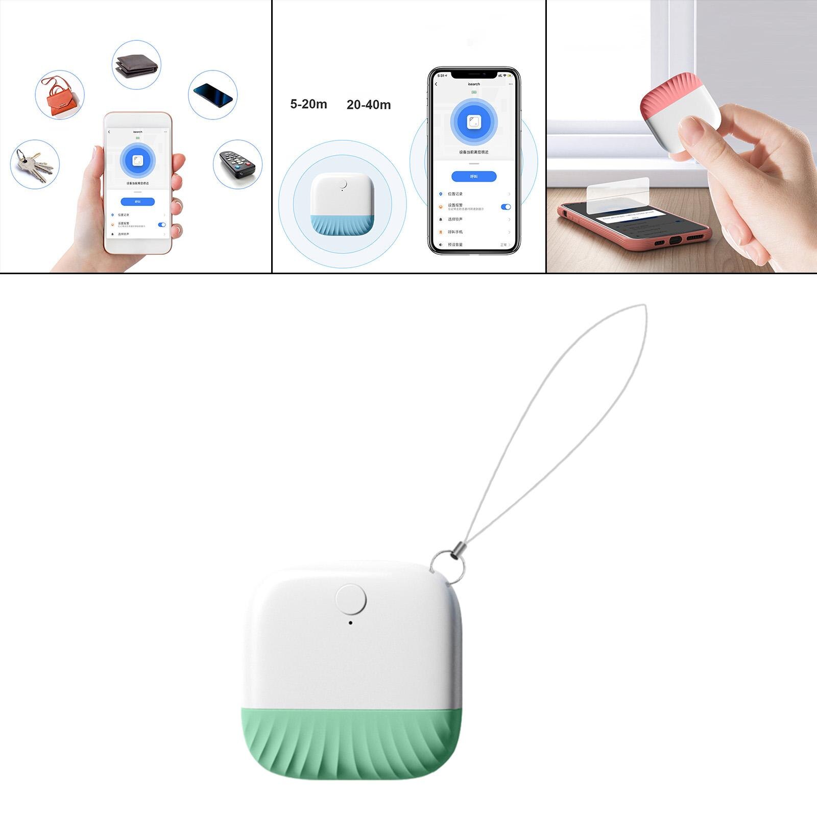 Draadloze Bluetooth Smart Tracker Anti-Verloren Alarm Kleine Devic Met Magnetische Ronde Voor Tuya App Controle Voertuigen Kinderen Huisdieren: green