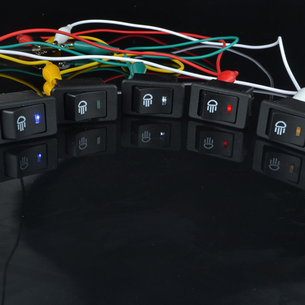 Qiilu 12 V/24 V Touchscreen Schakelaar, Universele 6 Gang Touchscreen Control Panel Box LED Schakelpaneel voor Auto Boot
