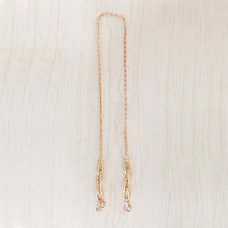 Reading Glasses Face mask Chain For Women metal Imitation pearls Non-slip Sunglasses Cords Casual Eyeglass Chain For Men: C6