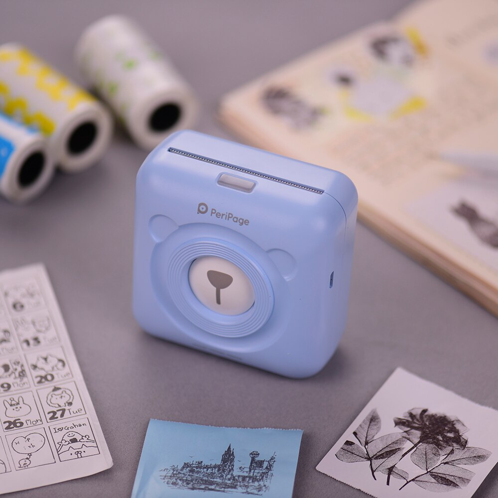 PeriPage mini kieszeń drukarka przenośna A8/A6 bezprzewodowa BT moc drukarki termicznej funkcja banku klip projekt drukarka paragonowa dla iOS