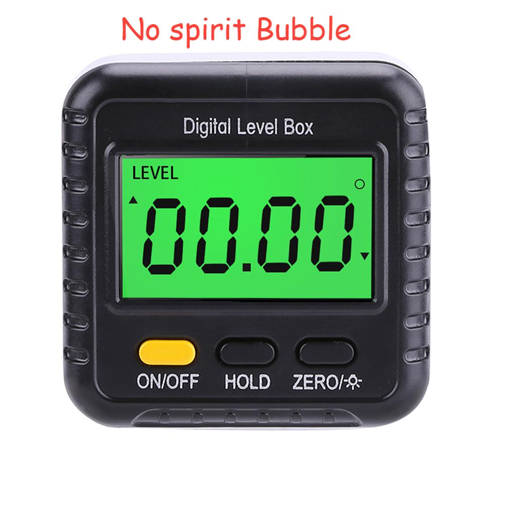 Electronic Digital Angle Protractor Magnetic Inclinometer Level Box Gauge Angle Meter Finder Base Measuring Tools: No-spirit Bubble