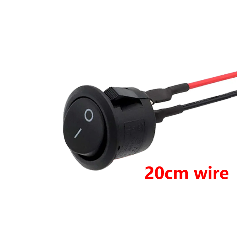 5 pezzi mini interruttore a bilanciere 12 volt in poi spento interruttore a levetta con filo 6A/250V 10A/125V interruttori elettrici per applicazione fai da te: Beige