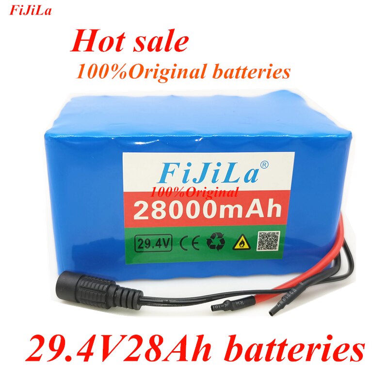 29.4V28Ah 7s4p18650 Batterij Li-Ion Accu 29.4V 28000 Mah Elektrische Fiets Bromfiets/Li-Ion Batterij Met Bms