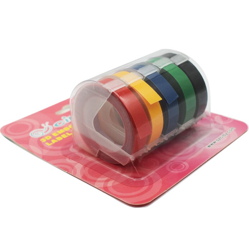 Combination of Machine and Ribbon Dymo 12965 Manual Label Maker Diy Embossing Label Printers for 9mm 3D Embossing Label Tapes