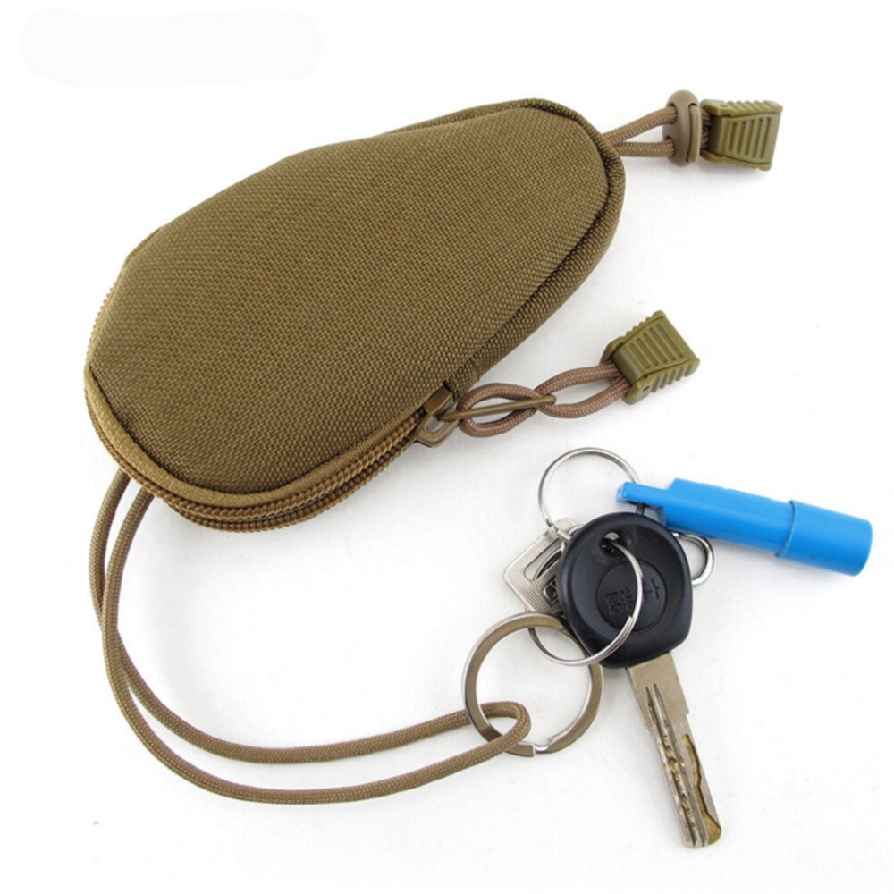 Mini Sleutelhouder Mannen Kleine Sleutel Organizer Leger Camouflage Portemonnees Outdoor Commuter Apparatuur Ritssluiting Case Tassen