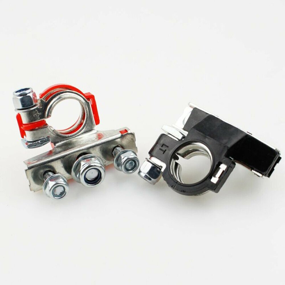 2pcs Car Battery Terminal Connector 6V/12V Positive/Negative Cable Clamp Clip
