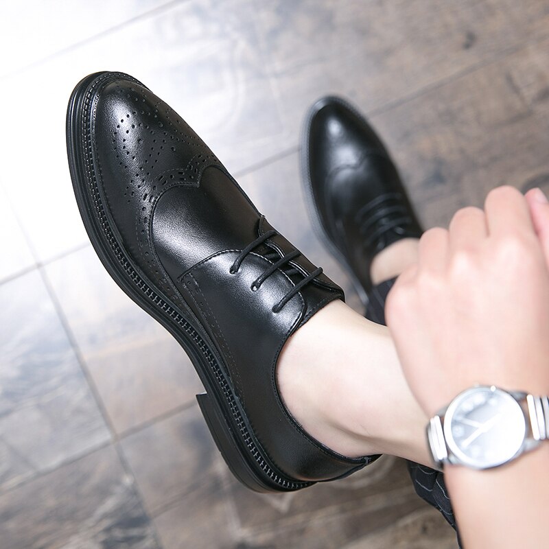 Valstone nowe markowe skórzane buty męskie wysokiej jakości modne eleganckie obuwie męskie klasyczne formalne na wesele społeczne męskie buty sukienka