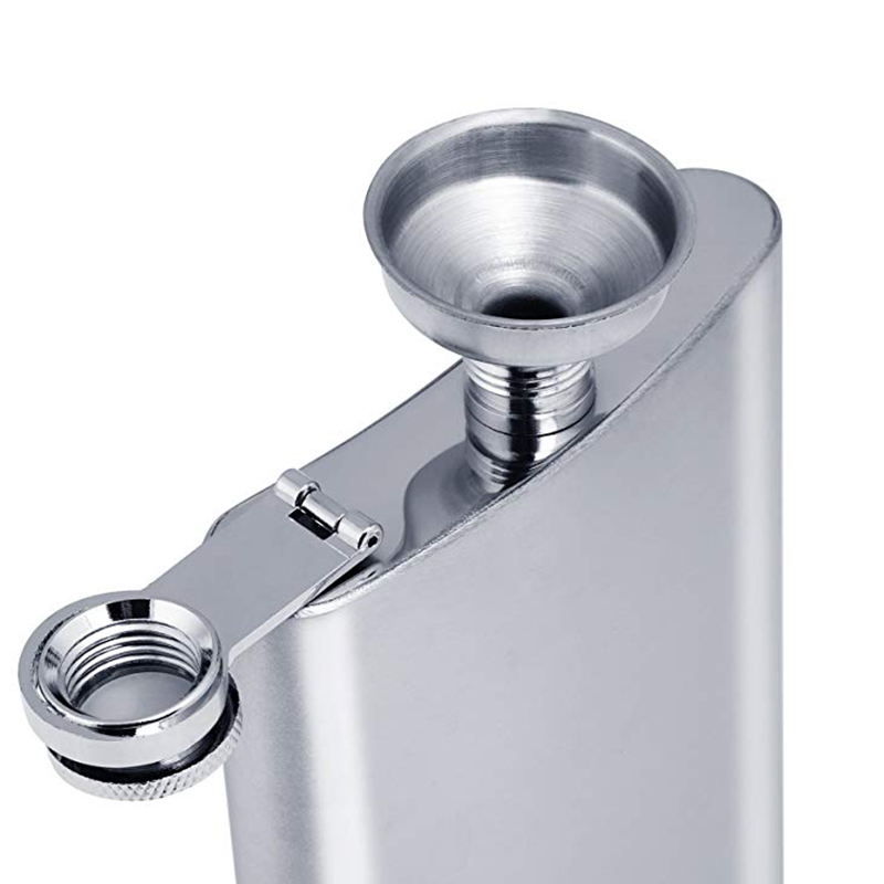 UPORS 10OZ Hip Flask with Funnel Portable Stainless Steel Pocket Flask Whiskey Vodka Alcohol Bottle Metal Screw Cap Liquor Flask