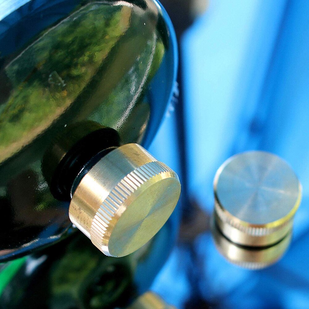 Solid Brass Refill 1LB Propane Gas Bottle Cylinder Coupler Protective Sealed Cap