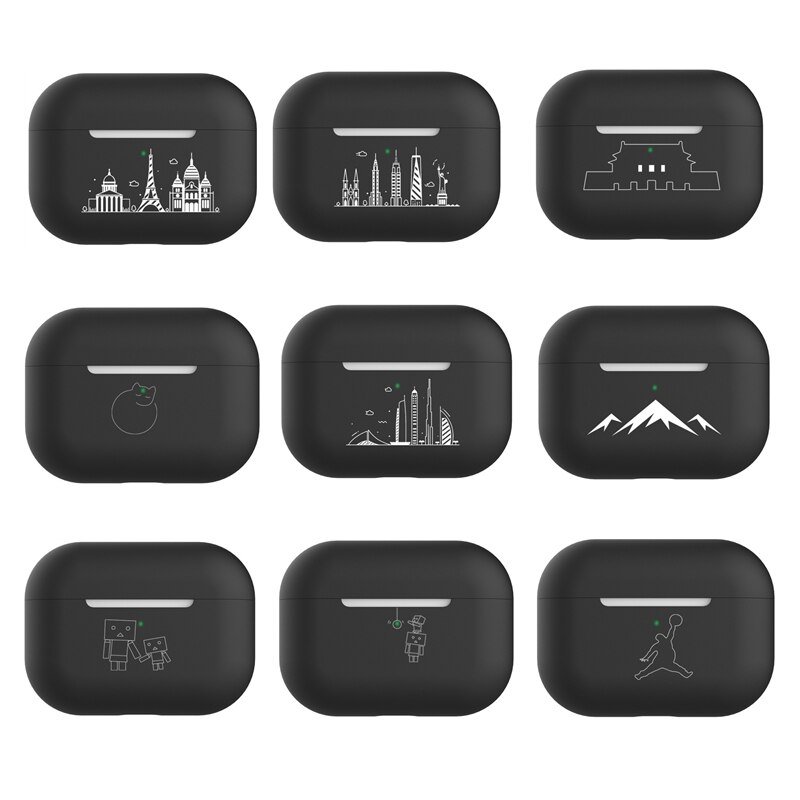 Hoesje voor airpods pro hoesje beschermhoes zachte siliconen kleurenprint patroon anti-verlies apple airpod hoesje hoesje headset hoesjes