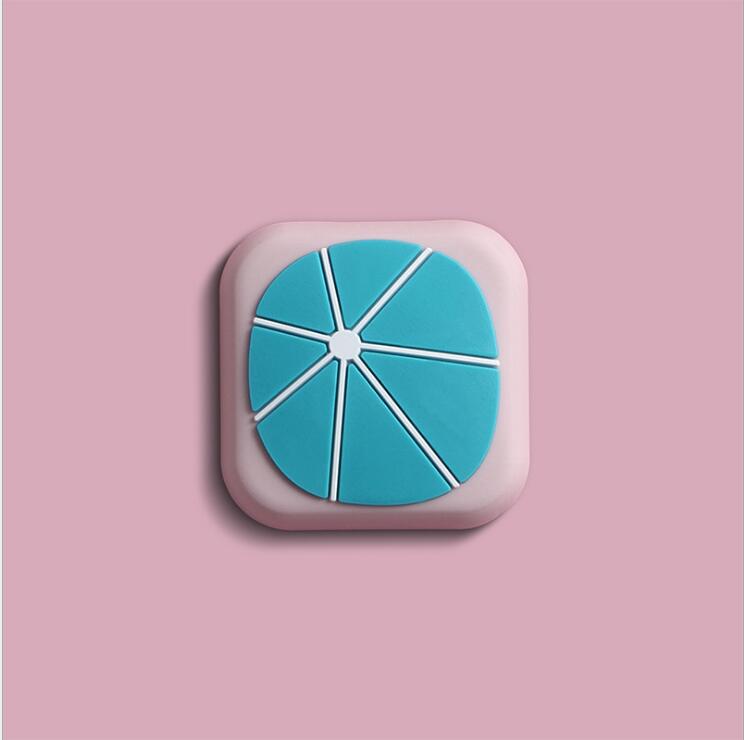 Cthome 1 stuks muurverdikking dempende deurknop golfstyling rubberen spatbordgreep deurslot beschermmat thuis muur deurknop matten: Fzd 001-6