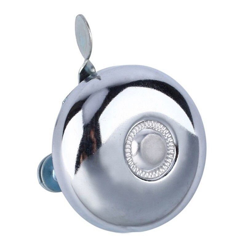 Outdoor Metal Bicycle Ring Bike Handlebar Ring Bell Sound Alarm Silver Warn Cycling Accessories Bicycle Bell For Safety Sports