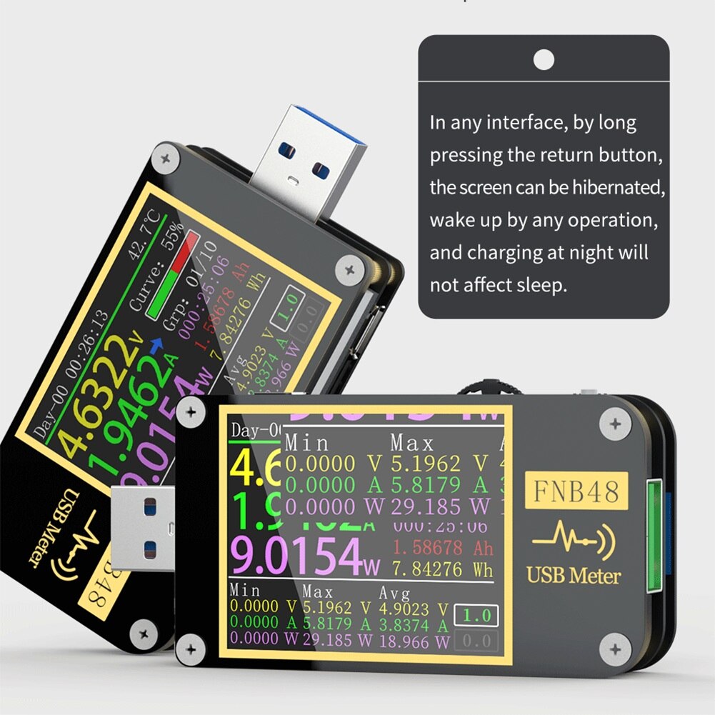 Usb Spanning Tester Detector Meter Digitale Huidige Voltmeter Ampèremeter Capaciteit Monitor Detection Analyzer Testen Gereedschap Usb Tester