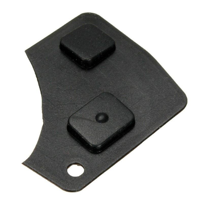 Universele Praktische Zwart 2 Knop Sleutel Lederen Afstandsbediening Sleutel Accessoires Fob Reparatie Kit Schakelaar Rubber Pad Fit Voor Toyota