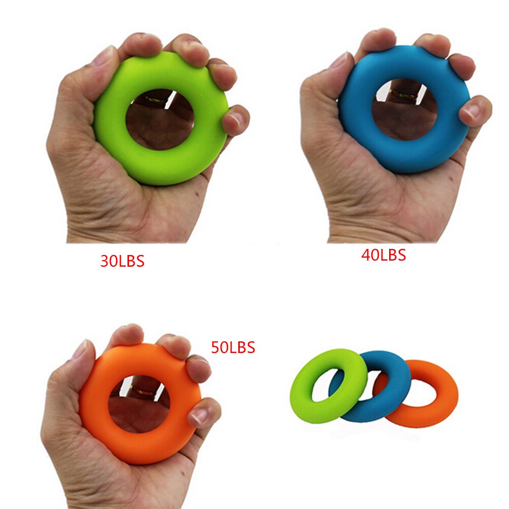 3 Colors 7cm Diameter Rubber Hand Grip Ring Strength Muscle Power Training Exerciser Gym Expander Gripper Strength Finger Ring