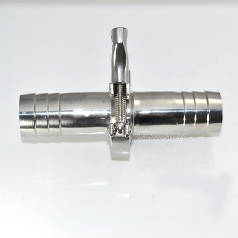 High Quality2 Pcs 1" 25MM Sanitary Hose Barb Ferrule +1.5" Tri Clamp + PTFE Gasket Stainless Steel SUS SS 316