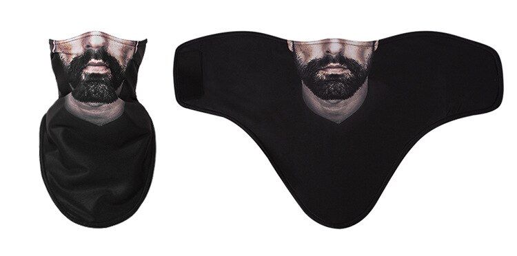 Máscara de esqui inverno velo ciclismo snowboard bandana headwear 3d lenço engraçado pescoço triângulo bicicleta engrossar quente babadores rosto: Ski Face Mask3