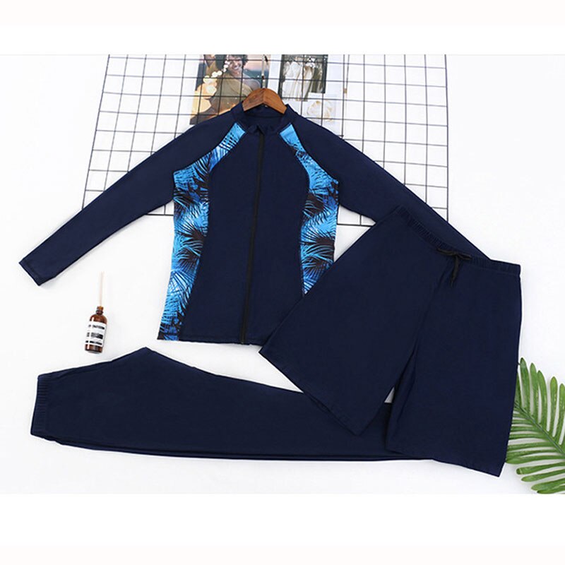 Vrouwen 5Pcs Rashguards Full Body Duik Surf Swim Suit Sport Gym Fitness Jassen Lange Mouw Lange Mouw Basis lagen Wetsuit Zip