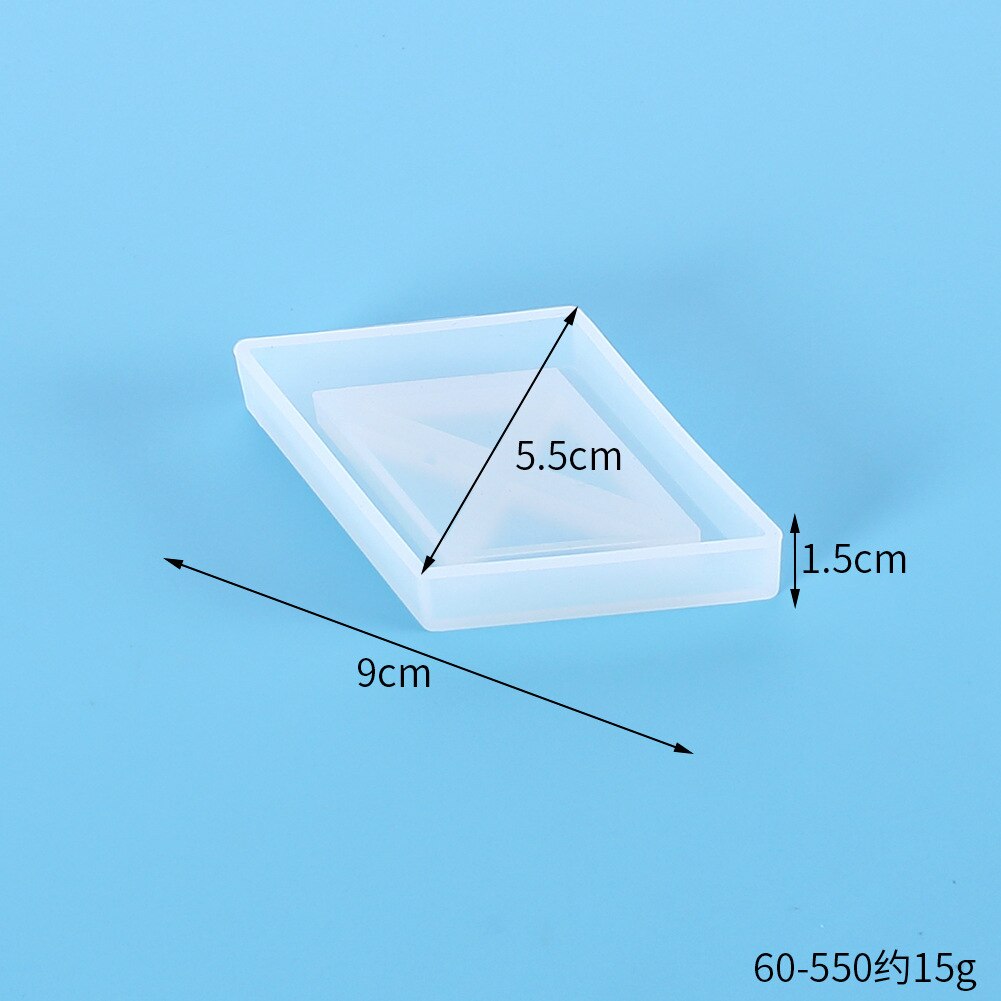 Hexagon Shape Concrete Storage Box Tray Molds Diamond Plaster Storage Tray Mold Geometric Rhombus Fruit Plate Silicone Molds: C