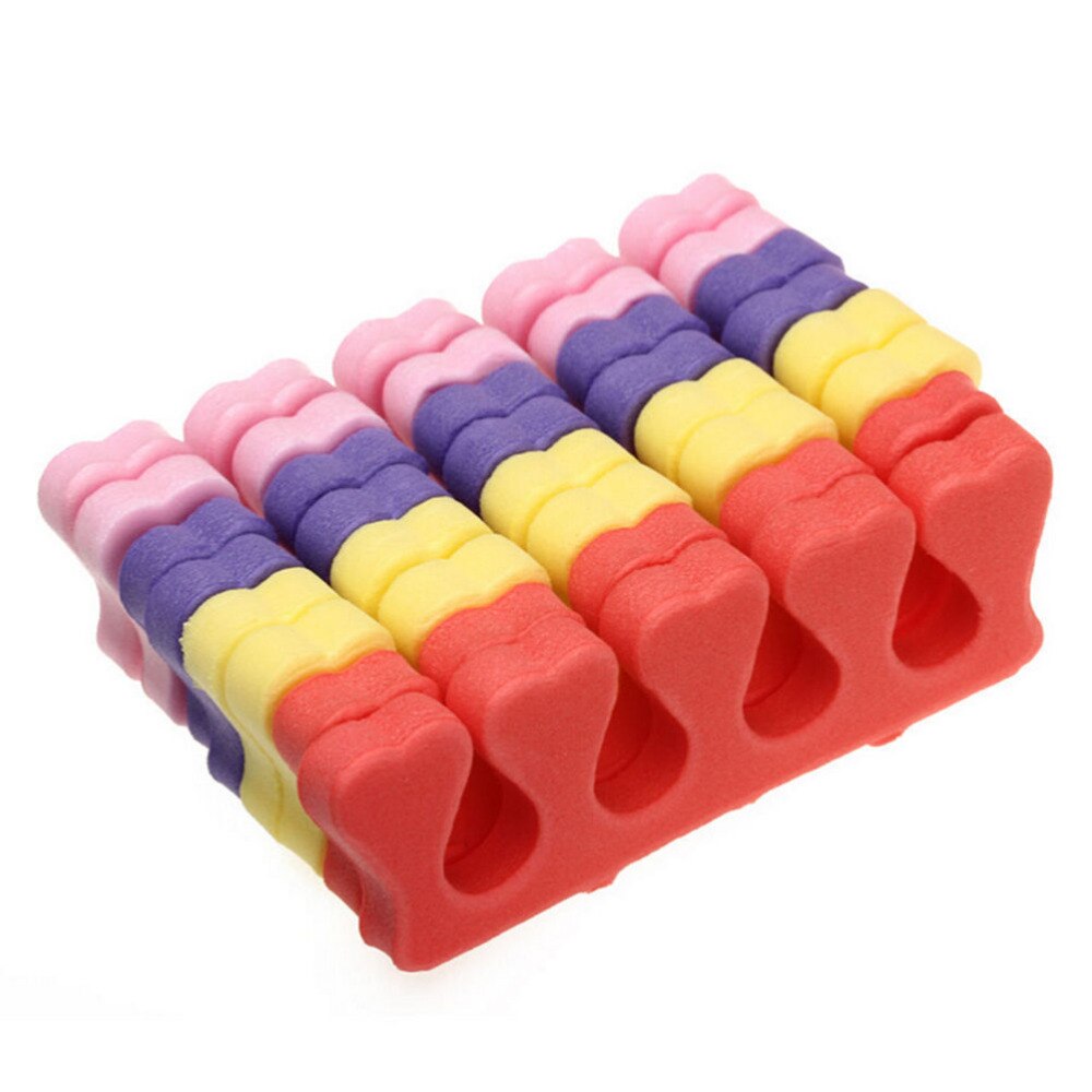 10x blød svamp skum finger tå separator nail art salon pedicure manicure værktøj