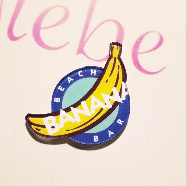Ananas Banaan Watermeloen Lemon Broche Acryl Pin Badges Pictogrammen Op De Rugzak Medaille Decoratie Badge Voor Kleding: H