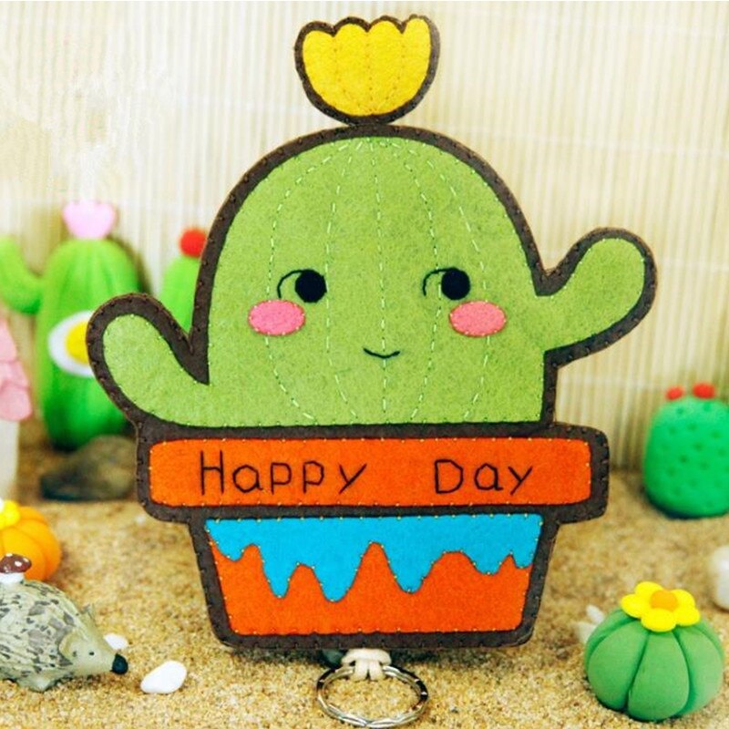 Felt Diy Craft Wallet DIY Cute Style Small Dime Bags Womens Wallets Felt DIY Craft Package Felting Kit