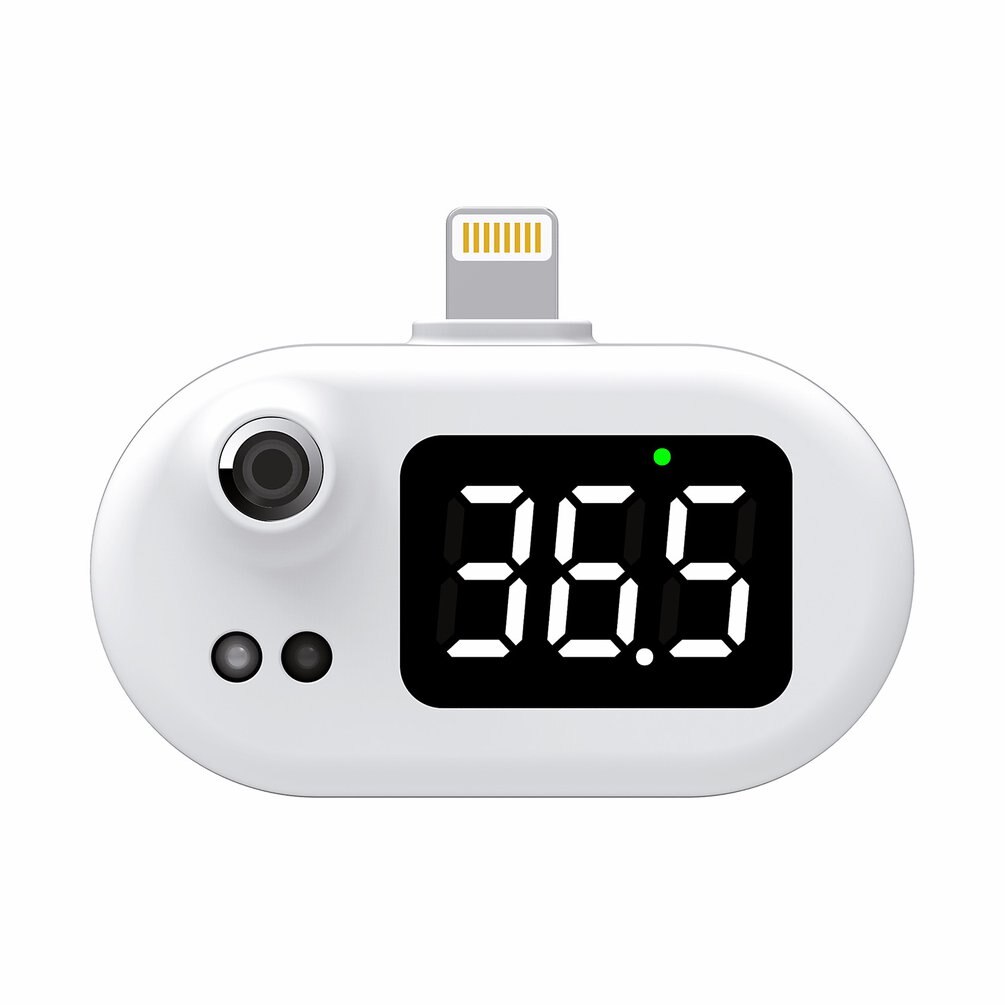 Termómetro inteligente USB con pantalla LED, Mini termómetro infrarrojo sin contacto con teléfono móvil, con junta tipo C para teléfonos: with IOS Joint