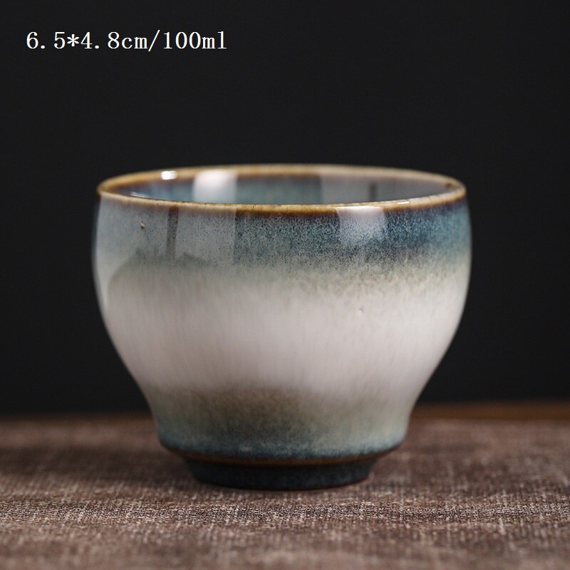 90/100/120 ml Chinese Retro Style Kiln random texture Ceramic tea cup Coffee cup Chinese porcelain: 3