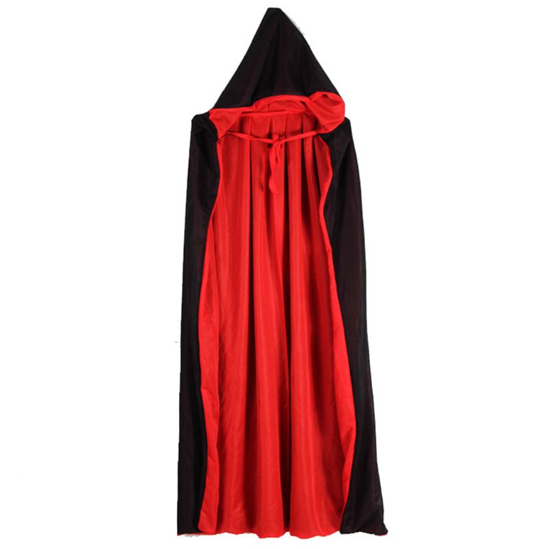 Vampyr kappe kappe stand-up krave kasket rød sort vendbar til halloween kostume tema fest fest cosplay mænd kvinder: B / M