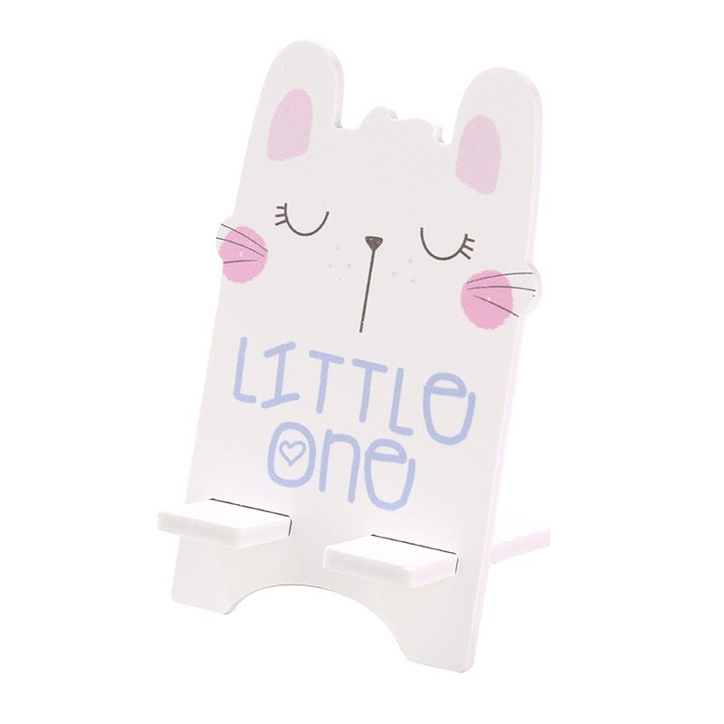 Universal mobile phone holder desktop stand universal desktop tablet mobile phone holder shockproof wooden mobile phone holder: Rabbit