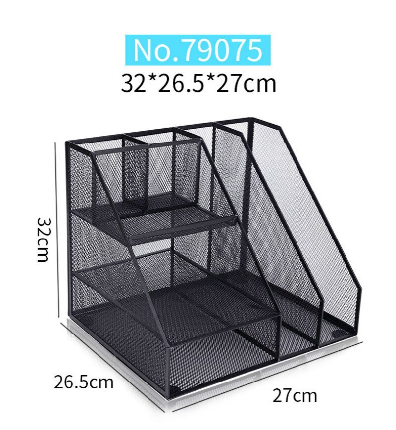 Deli metall filfack skrivbordsdatalagring ram organisatör galler multifunktion metall galler dokumentfack kontor skolmaterial