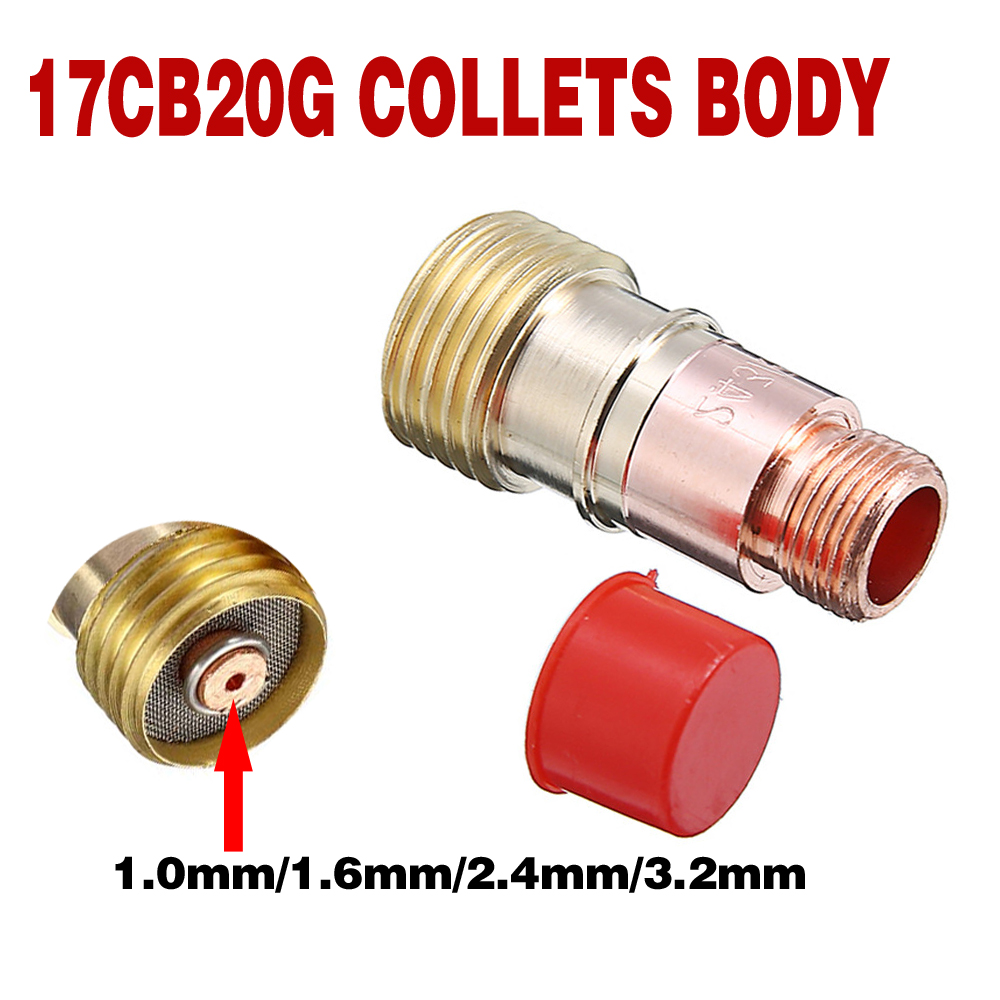 TIG Welding Torch Gas Lens Kit – #12 Cup, 2.4mm Collet – For WP-17, WP-18, WP-26 – 3/32