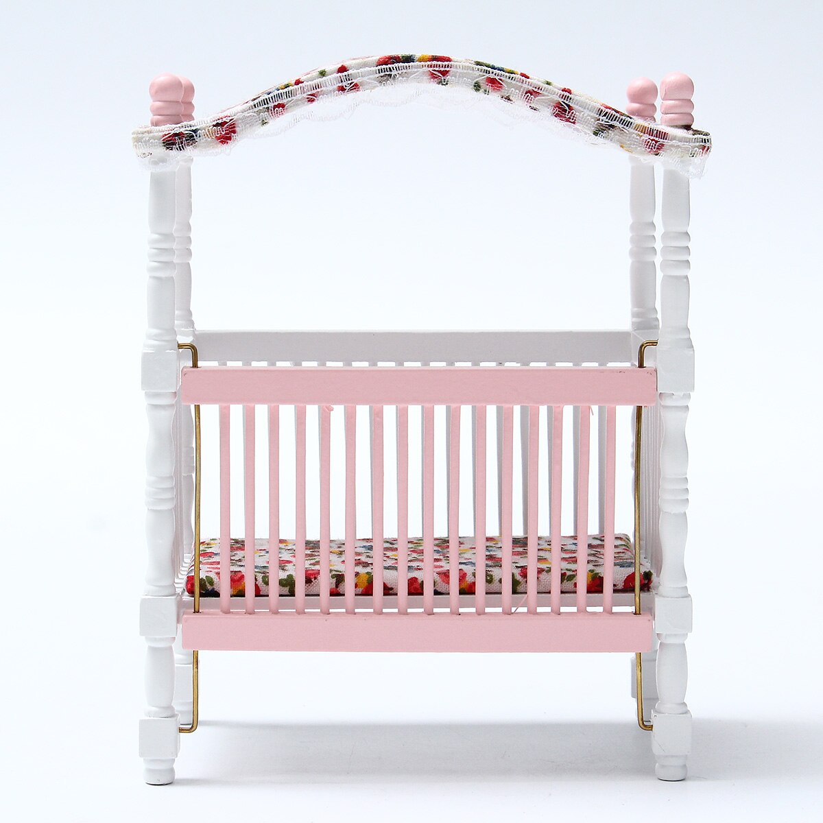 6pcs/set Wooden DIY Mini Dollhouse Bedroom Furniture Toys Set 1/12 Simulation Furniture Model Toy for Doll House Decoration