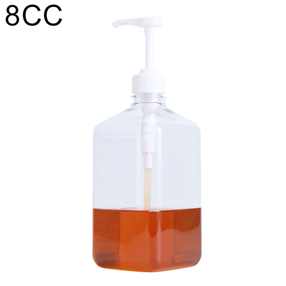 1600ml Portable Transparent Liquid Bottle Coffee Syrup Double Scale Storage Dispenser Graduated Bottle Condiment Dispenser Bottl: 1