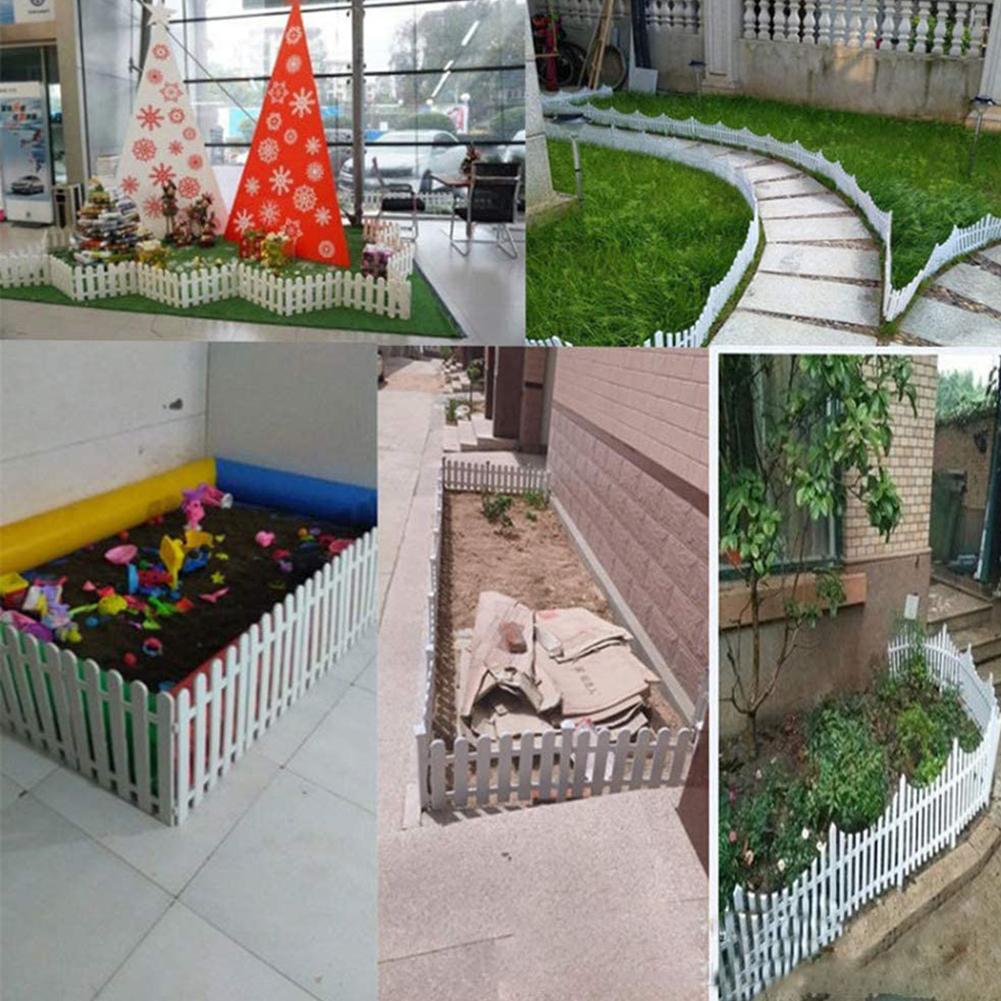 1pcs Wooden Fence Courtyard Indoor Garden Fence Kindergarten Flower Garden Vegetable Small Fence DIY Christmas Decoration 40a