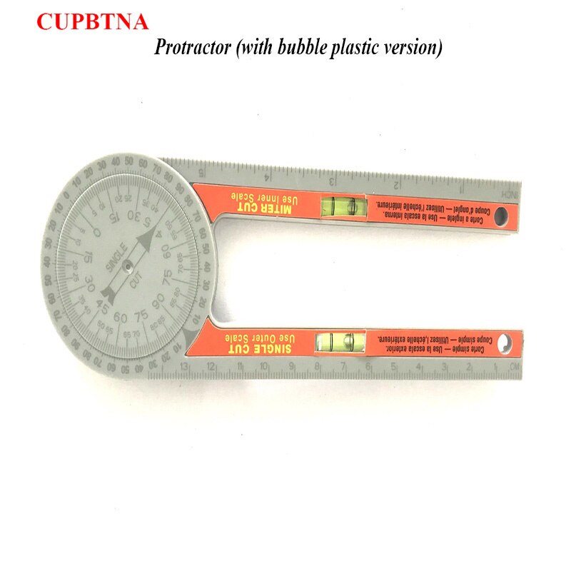 CUPBTNA 360 Degree Protractor Metal Angle Finder Goniometer Angle Ruler Stainless Steel Woodworking Tools Rotary Measuring Ruler