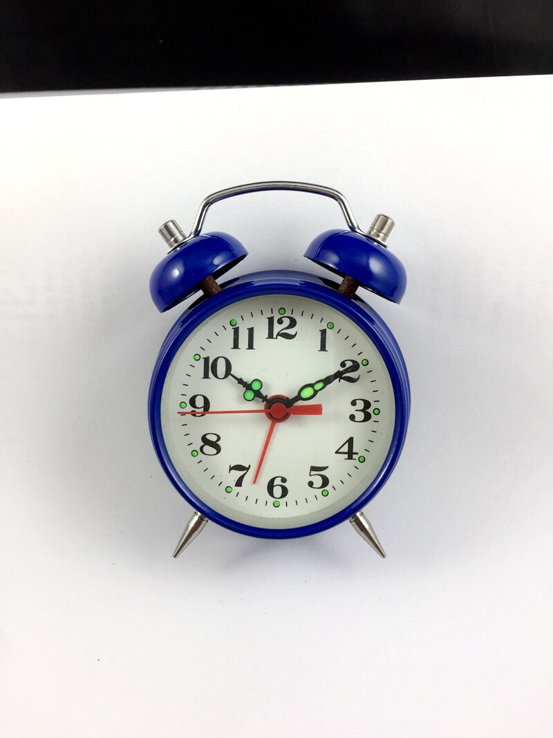 Wake up horseshoe watch, manual winding mechanical alarm clock, small alarm clock for students, small mini alarm clock at the